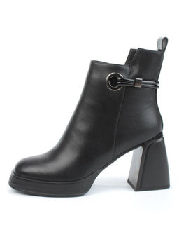 04-M3-838 BLACK Ботильоны зимние женские (натуральная кожа, натуральный мех)