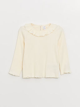 Bisiklet Yaka Uzun Kollu K?z Bebek Ti??rt