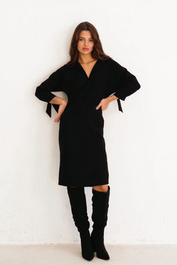 Платье-реглан чёрное - Martichelli фото 4