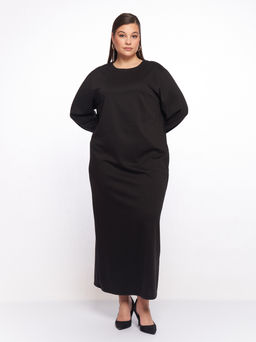 Платье из плотного трикотажа PP51806BLK01