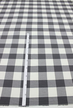 Вареный (стираный) хлопок Клетка (9.5*9.5см) цв.графитовый/молочный, ш.2.5м, хл-100%, 125гр/м.кв - Купава фото 2
