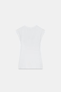 CAMISETA CON ALGOD?N / Blanco - Zara фото 6