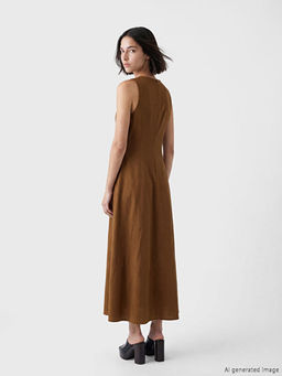 Bisiklet Yaka Peplum Elbise