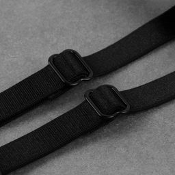 Цена за 3 шт. Бретели текстильные, крестообразные, 1 см, цвет чёрный - Арт узор фото 6