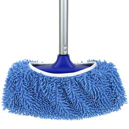 Насадка на швабру Служанка микрофибра 30х13см, на резинке, голубой, упаковка: на картоне, Домашняя мода (Россия) фото 7