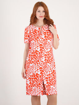 Белорусское платье летнее с рисунком короткое женское - Almond фото 3