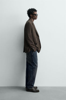 BLAZER CRUZADA CON LANA / Marr?n oscuro - Zara фото 4