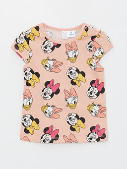 Bisiklet Yaka Minnie Mouse Bask?l? K?z Bebek Ti??rt ve ?ort 2li Tak?m - Waikiki фото 2
