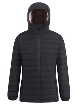 Куртка женская стёганая с капюшоном с графеновой подкладкой черного цвета 9624_1Ch