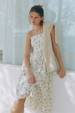 Vestido de algod?n con tirantes de lazo - H&m фото 9