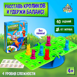 Настольная игра для детей Кролики в балансе, 1 игрок, 4+