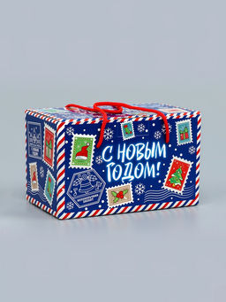 Цена за 2 шт. Подарочная новогодняя коробка «Долгожданная», Посылка 20×12×12 см