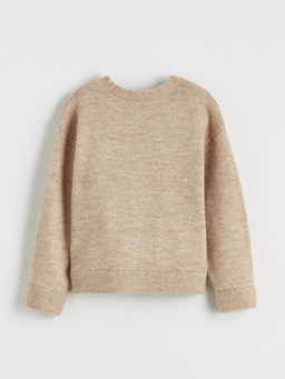 V Yaka Desenli K?z ?ocuk Triko H?rka