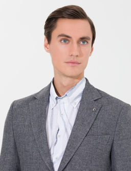 Узкая куртка антрацитового кроя - Cacharel фото 2