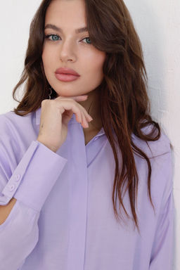 Базовая удлинённая рубашка свободного силуэта - Martichelli фото 20