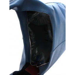 Сумка женская натуральная кожа Croco-870, 1 отд/плеч рем, синий бергамо (47) 264724 - Adelia фото 3