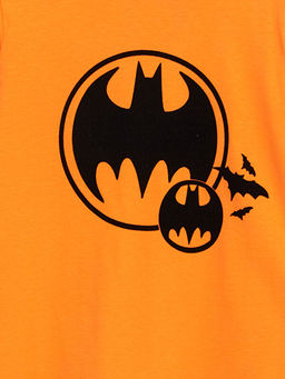 Bisiklet Yaka Batman Bask?l? Uzun Kollu Erkek ?ocuk Pijama Tak?m? - Waikiki фото 3