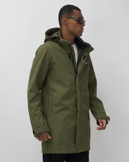 Парка спортивная мужская с капюшоном softshell цвета хаки 9565Kh - Mtforce фото 11