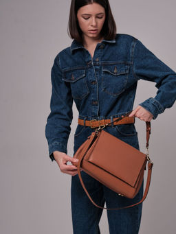 Сумка сэтчел Deboro 30923 коричневый камень