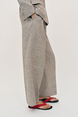 PANTAL?N RECTO 100% LINO SET / Arena / Vigor? - Zara фото 5