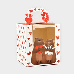 Цена за 2 шт. Коробка складная С любовью 14?16?14 см