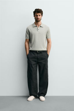 POLO PUNTO REGULAR FIT ESTRUCTURA / Tostado