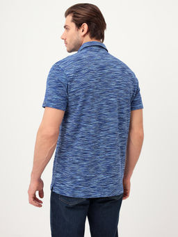 Джемпер мужской с воротником поло короткий рукав GREG G144-KM1246-OR1046 (синий)  фото 3