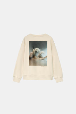 SUDADERA SAKURA TEXTO RELIEVE / Crudo - Zara фото 2