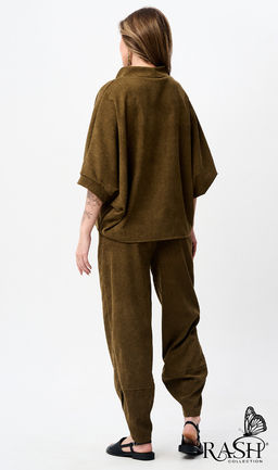 Костюм "Boho" микровельвет хаки Цвет:как на фото