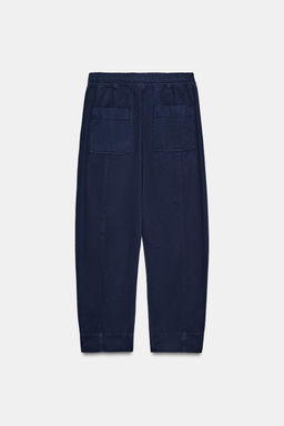 PANTAL?N CINTURA EL?STICA / Marino - Zara фото 8