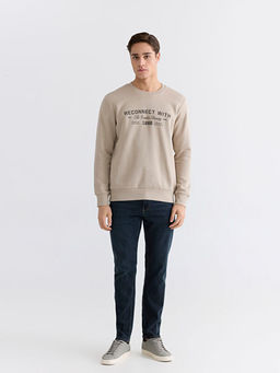 Bisiklet Yaka Erkek Kal?n Sweatshirt