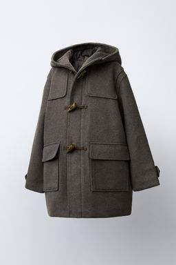 WOOL BLEND DUFFLE COAT - Zara фото 2