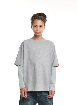 Лонгслив для мальчика с подзорным рукавом 22-0228 - Mini maxi фото 12