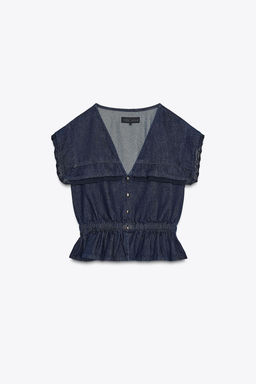 LACE DENIM SHIRT - Zara фото 5