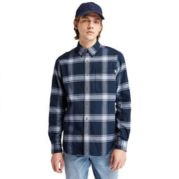 Рубашка Timberland Shirt Heavy Flannel Check Regular синяя