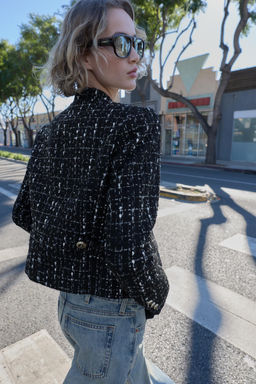 TEXTURED METALLIC THREAD BLAZER - Zara фото 16