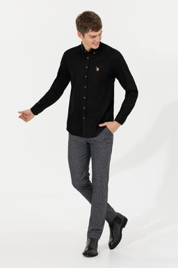 Рубашка мужская черная Uzunkol Basic - U.s. polo assn фото 4