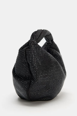 BOLSO DE MANO APLIQUES BRILLANTES / Negro - Zara фото 5