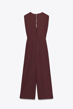 WIDE-LEG JUMPSUIT WITH BELT - Zara фото 5