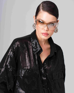 Рубашка с пайетками