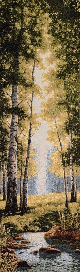 Зеленый лес - гобеленовый купон 108х35