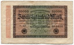 20000 марок 1923 года Германия
