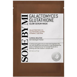 Some By Mi Galactomyces Glutathione Glow Serum Mask, 22ml - Увлажняющая тканевая маска для лица с галактомисисом и глутатионом