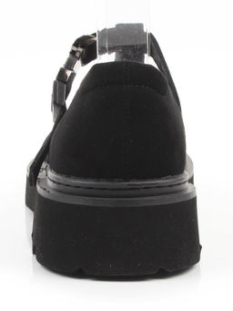 06-DLG06-3 BLACK Туфли женские (натуральная замша)