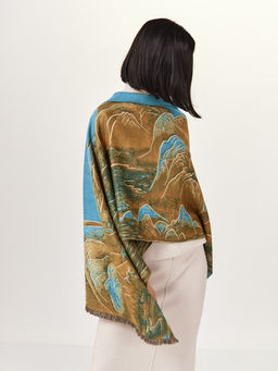 В составе ШЕРСТЬ и КАШЕМИР Большой, мягкий, теплый двусторонний палантин