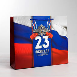 Пакет ламинированный горизонтальный С Праздником!, S 15 12 5,5 см