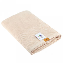 Полотенце махровое "Волна" 70х140см, хлопок 100%, светло-персиковый (Китай)