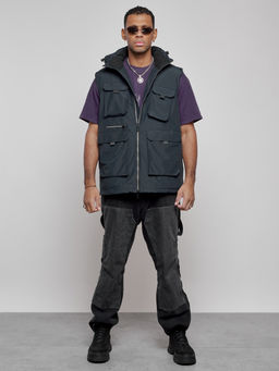 Куртка - жилетка трансформер 2 в 1 мужская зимняя темно-синего цвета 2409TS - Mtforce фото 15