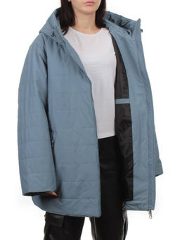 F-801 GRAY BLUE Куртка демисезонная женская (100 гр. холлофайбер) - Fashion фото 6