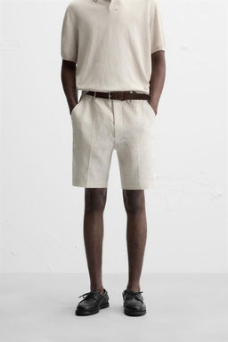 100% LINEN BERMUDA SHORTS - Zara фото 38